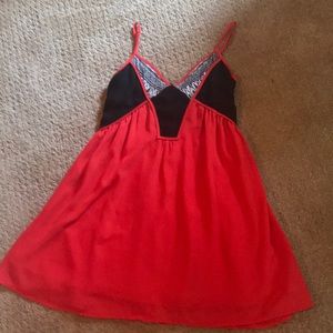 Boutique Coral and Black Dress